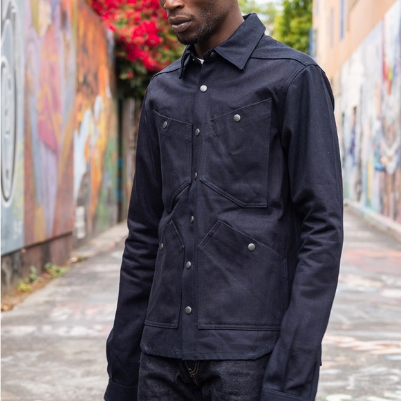 🔥 Rick Owens DRKSHDW Shirt Jacket Black Denim Medium - Picture 3 of 8